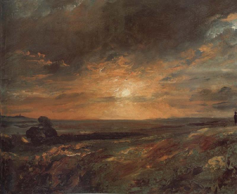 John Constable Hampsted Heath,looking towards Harrow at sunset 9August 1823 France oil painting art